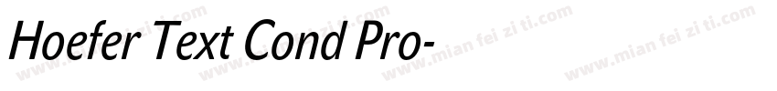 Hoefer Text Cond Pro字体转换